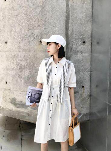 衬衫领披肩连衣裙，女装衬衫，非次元