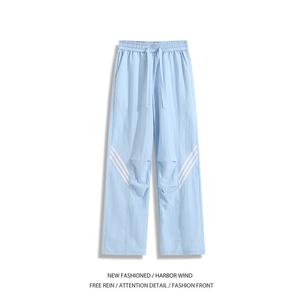 夏季新款美式机能三条杠设计感速干冰丝裤B315-K25431-特p35控68图片