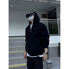 秋季美式高街双面穿千鸟格开衫连帽卫衣男情侣外套914-4-YT10P58，女装短外套，星座914-4