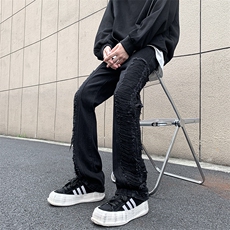 美式ins高街hiphop流苏牛仔裤货号K2318P60控78，男装牛仔裤，电商A063