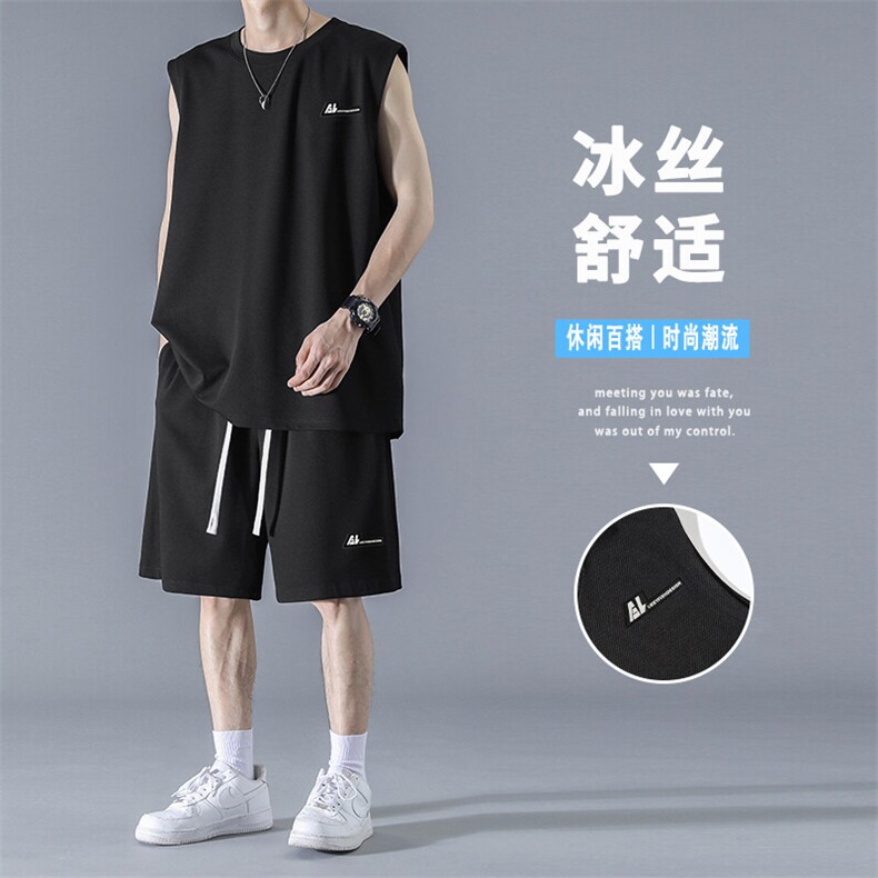 运动速干两件套男夏季薄款套装篮球休闲舒适TZ81-特批68109,男装休闲套装,星座718