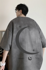 量大优可提供视频2024夏季麂皮绒短袖T恤D223A-LPT2404-P20，男装T恤，电商019-1