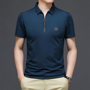 短袖T恤男士上衣服翻领百搭POLO大众商务半袖休闲服潮流纯色保罗，男装T恤，电商B212（原钱塘6029）