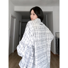 小香风外套情侣男港风潮流ins宽松休闲上衣228-11055-P68，女装短外套，星座228-1