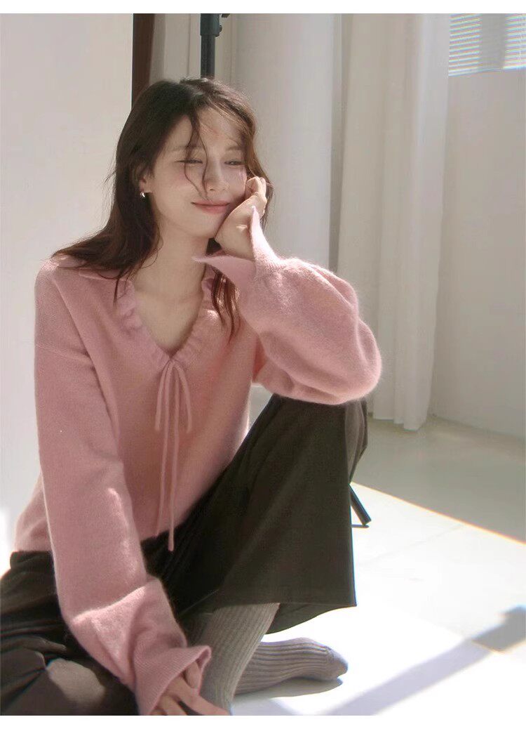 2025年秋季套头单件时尚百搭通勤简约休闲，女装针织衫/毛衣，琳尚羊绒