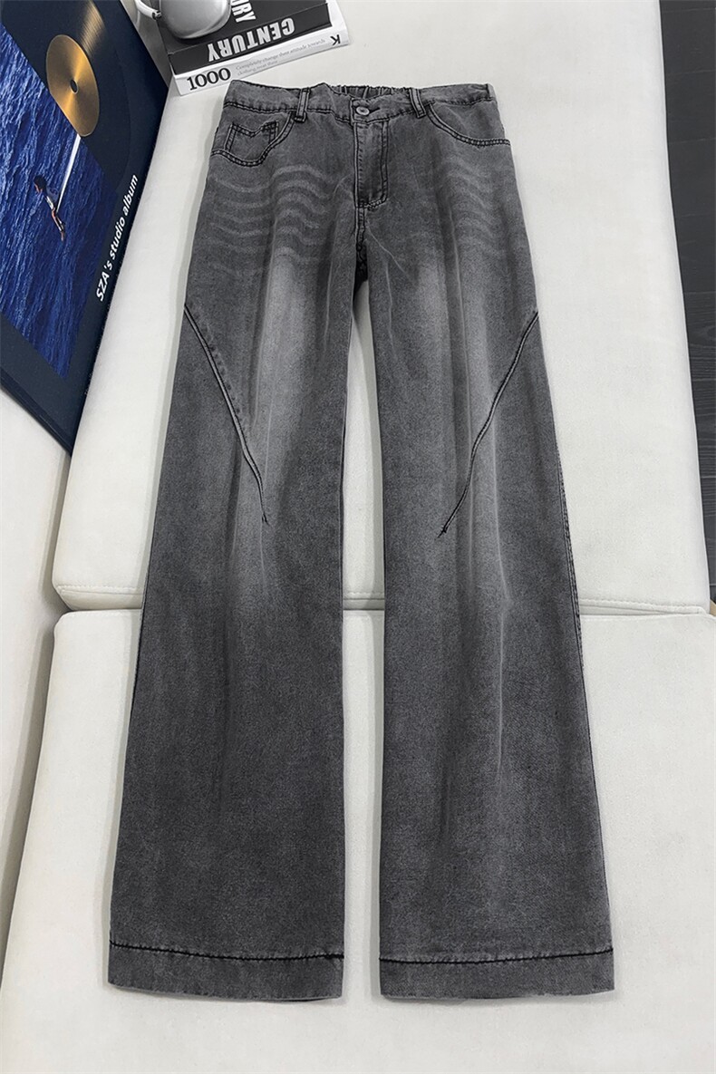 B221美式ins高街宽松直筒莱赛尔冰丝牛仔裤LK25488-特P45控88,男装牛仔裤,电商B221