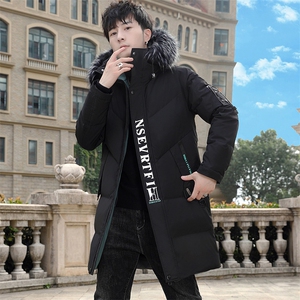 棉衣男冬季连帽中长款大毛领时尚百搭长款棉服外套MY1668-P113图片