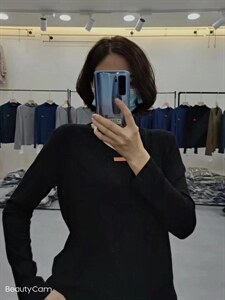 【现货】坑条V领打底衫图片