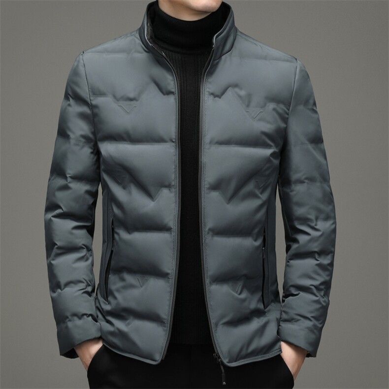 AN9877钱塘2020-3秋冬新款中年男士立领休闲简约羽绒服外套P142图片