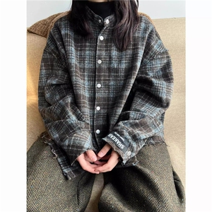 很好卖的格子衬衫 春季新款呢料 格子衬衣 D-D328-C9902-P58图片