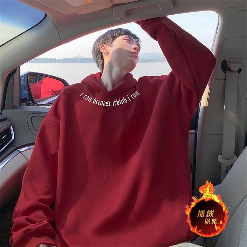 抖音得物供货可提供视频秋冬重磅美式宽松连帽卫衣WKD30,男装卫衣,电商A486
