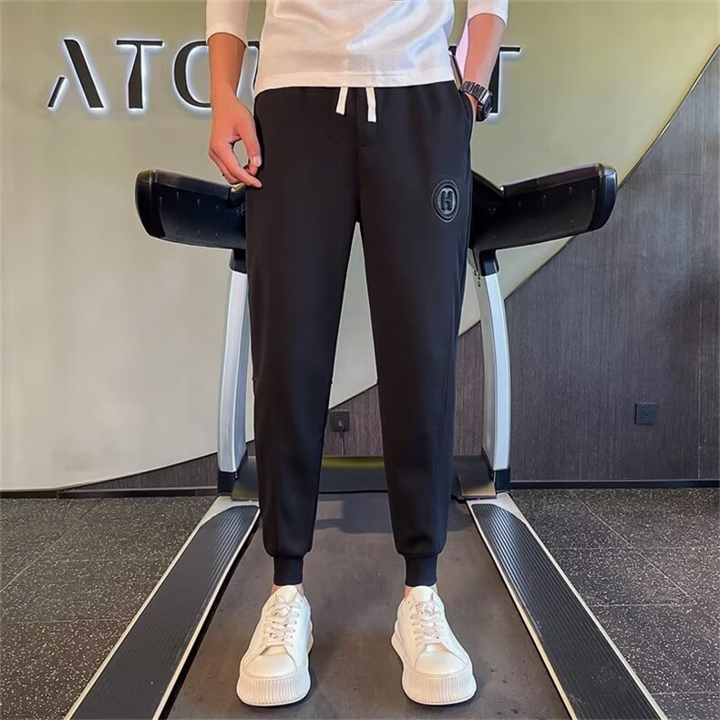 束脚卫裤男春夏季运动裤九分男裤2023哈伦裤子男款休闲裤K169,男装休闲裤,星座1116A-2（原606A-1）
