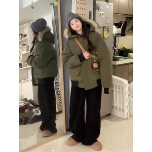 女风 美式复古大毛领工装棉衣ZM0118-P110图片