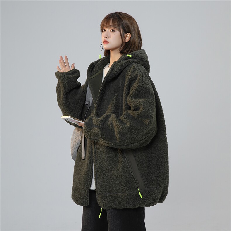 2025冬季 休闲简约男士拉链羊羔毛外套棉服M2063/P105控149-100涤图片