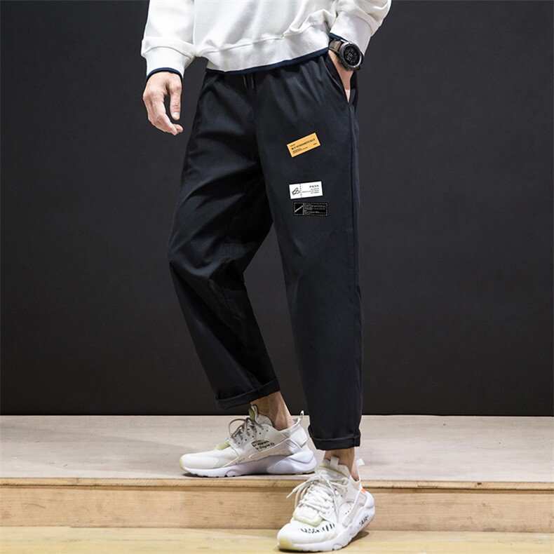 K43118-P25加绒款-P35休闲裤男士大码宽松九分裤男直筒运动裤男,男装休闲裤,电商A040A