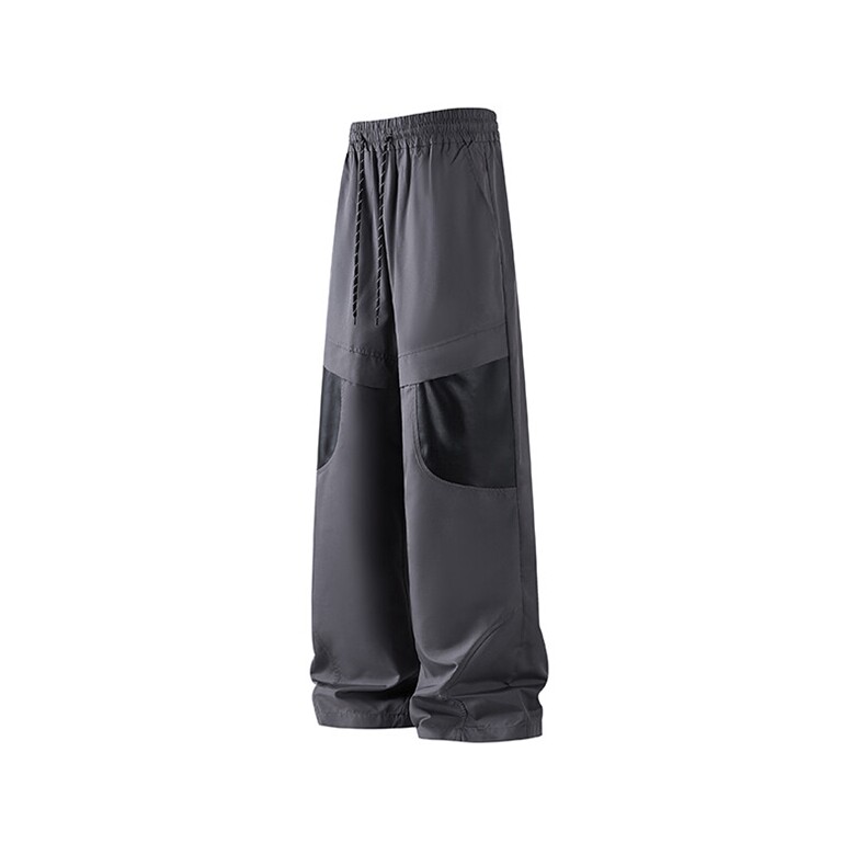 白底平铺立体拼接PU皮冲锋裤男特大码防风防水登山工装裤KZ016P53,男装休闲裤,电商B312