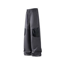 白底平铺立体拼接PU皮冲锋裤男特大码防风防水登山工装裤KZ016P53，男装休闲裤，电商B312