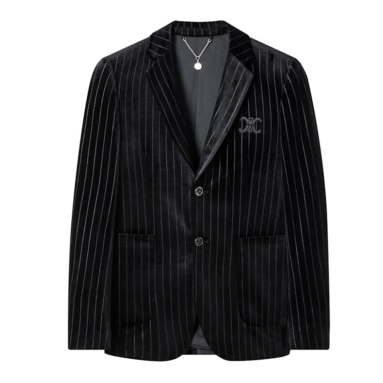 秋冬季新款中年金丝绒西装爸爸装商务单件男西服外套ASD7037-P290,男装西服,电商B212（原钱塘6029）