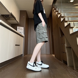 K9057特P32/夏季工装多口袋短裤男女t同款沙滩裤中裤休闲裤子图片