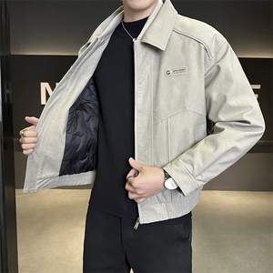 标90白鸭绒 羽绒服男士冬季加厚皮外套 B240-YR88262-P275图片