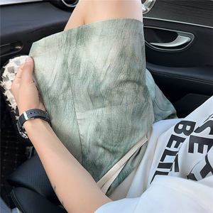 2025美式扎染印花冰丝凉感短袖碎花薄五分短裤 K8908/特P20 车景P图片