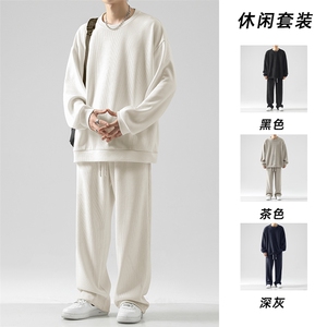 圆领卫衣男春秋季潮流青少年男装搭配一套帅气穿搭-TZ810特批92图片