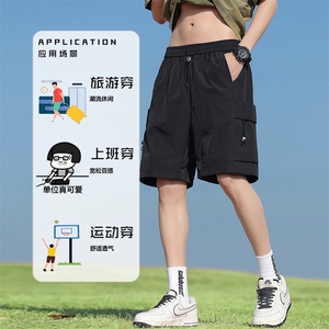 2026夏季工装短裤男宽松休闲裤直筒情侣款五分裤 A436-6201-P35图片