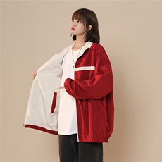 2025秋雪山字母印花中性双面穿夹克外套JK554/P98控138-100涤纶，男装夹克，电商A148-1