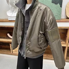 1506/GW92970/P67翻领夹克男ins春秋棒球服宽松情侣男潮流上衣，男装夹克，星座1506A