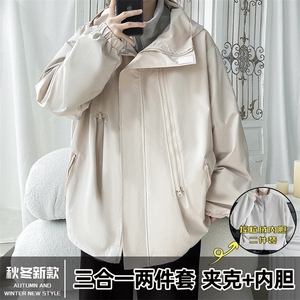 三合一冬季冲锋衣棉衣男防水加厚棉服连帽棉袄潮A266-SH80181-P80图片
