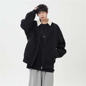 秋季休闲痞帅工装翻领夹克潮流外套得物二开XZ301b-2-JK2585P78图片