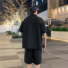 新款休闲短袖短裤套装，男装休闲套装，星座1206-1（原A206-1）