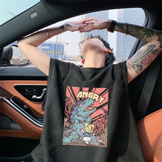 ！2025夏季新款男士麂皮绒背心情侣无袖T恤上衣TLBX20特P18，男装背心/马甲，电商B220