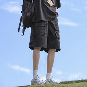 抖音品质2024夏季工装短裤男士韩版潮流多口袋ins五分裤K5521-P49图片