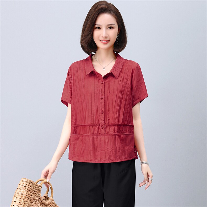2023夏装新款时尚潮流简约休闲气质衬衫女士上衣,女装衬衫,阿丹