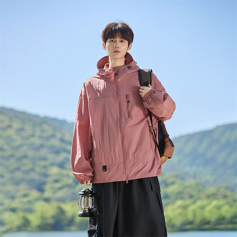 UPF50+有报告凉感轻薄透气宽松大码潮流防晒服DQC659-P48，男装防晒衣，电商B306