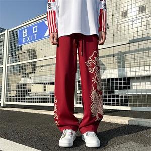 2025 秋季新款 外景大码龙年风印花卫裤M-5X HK24139-P60图片