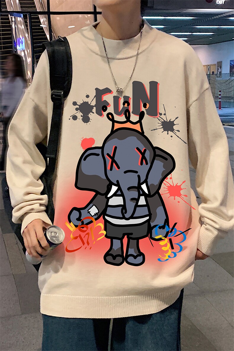 M18221-P45加绒款-P65半高领毛衣男士大码针织衫男毛线衣男,男装针织衫/毛衣,电商A040