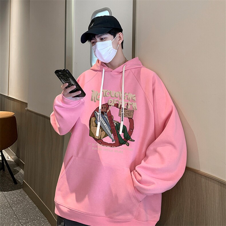 已注册港风重磅华棉得物抖音直播高品质宽松休闲连帽卫衣W5009P40图片