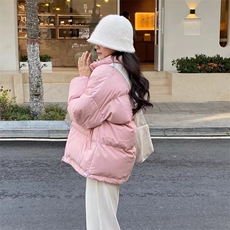 网图立领羽绒棉服棉衣加厚韩版宽松男女情侣面包服，男装棉衣，星座410-7