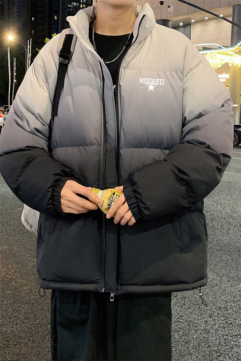 量大优可提供视频冬棉衣立领渐变HD019-1-MF5327-P75,男装棉衣,电商019-1