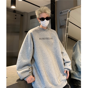 港风新品 美式设计感半拉链重磅情侣卫衣外套上衣男女 G1091 P58图片