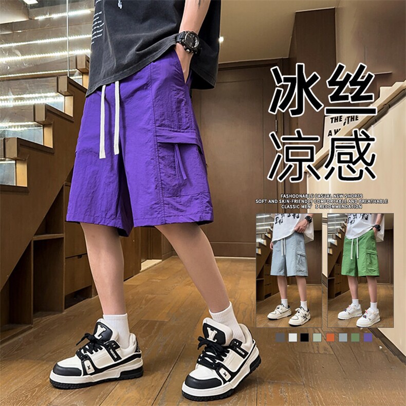 抖音品质短裤男夏季薄款男生宽松五分裤A146-GY252特p22量大优图片