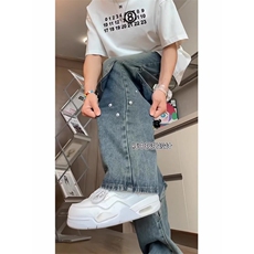 高街风直通修身牛仔裤微喇P47YK6604，男装牛仔裤，星座1112-1