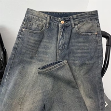 牛仔裤男款春季新款潮牌痞帅修身小脚休闲高级感长裤N0120-P45，男装牛仔裤，星座308B-1