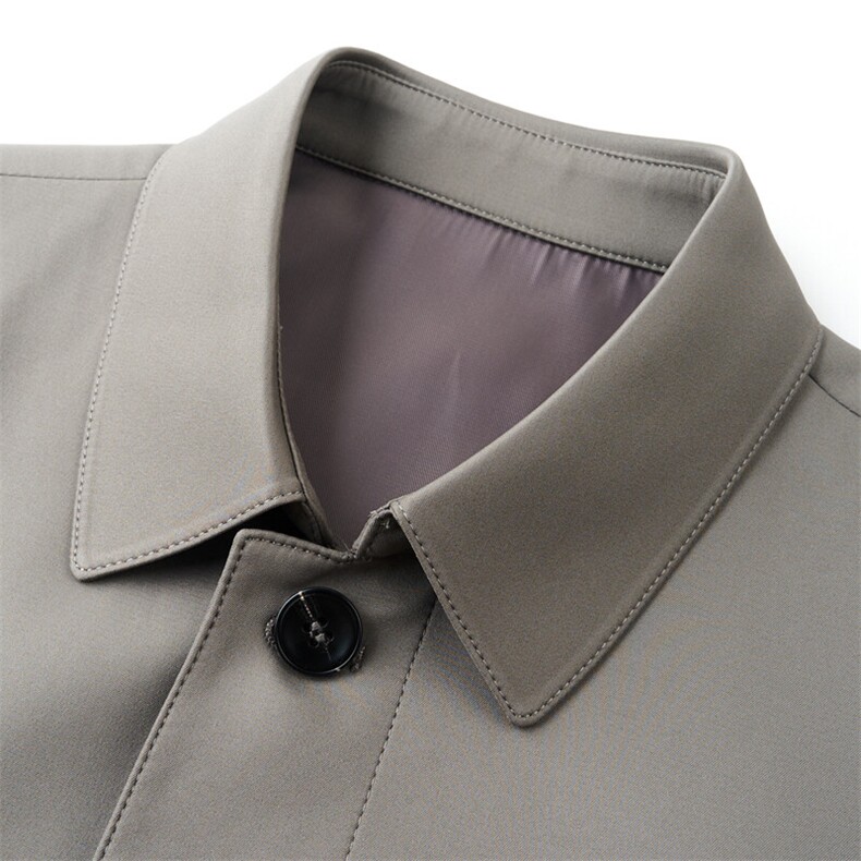 GDN-A8790春秋新款男士风衣翻领商务领导服男装纯色外套,男装风衣,电商B360