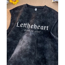 扎染无袖背心男夏季新款ins简约坎肩T恤休闲宽松潮流印花TD689，男装背心/马甲，星座1116A（原606A-3）