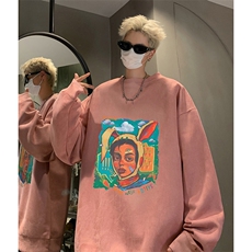 抖音得物供货提供视频秋冬重磅美式麂皮绒圆领卫衣JY330，男装卫衣，电商A486