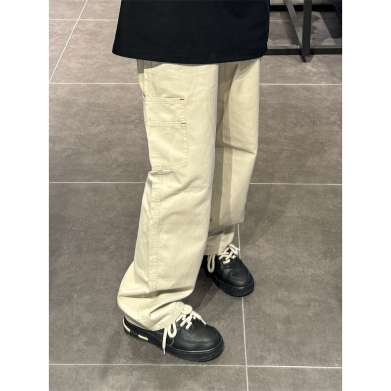 【有货】卡其色工装裤男美式vintage裤子宽松直筒KZD43LL-P45,男装工装外套,星座1007（原301D）
