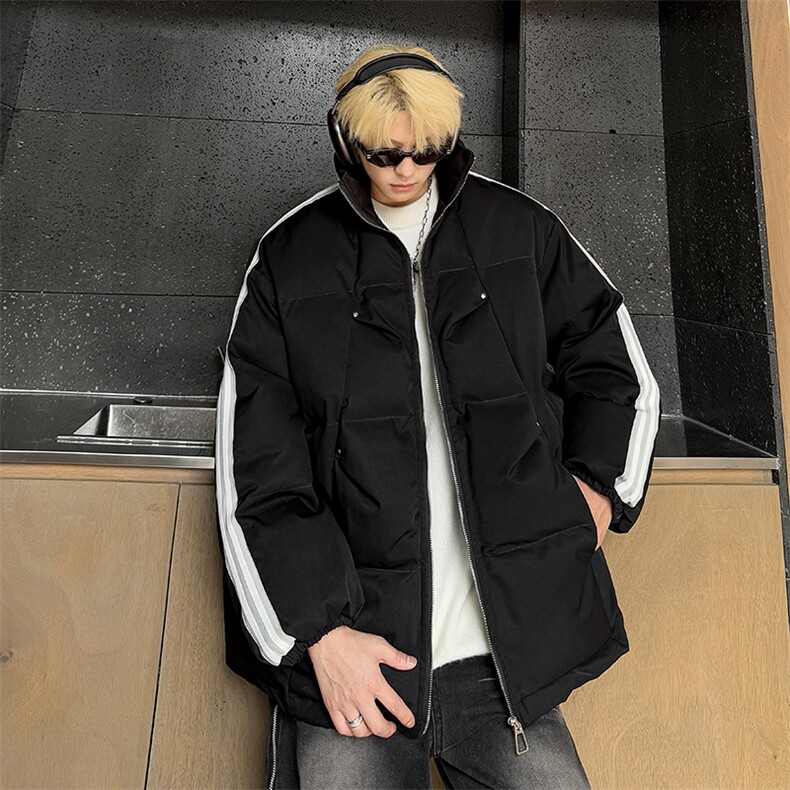 特P95控158168三条杠棉服冬外套情侣格子棉衣立领面包服MY243,男装棉衣,电商B370